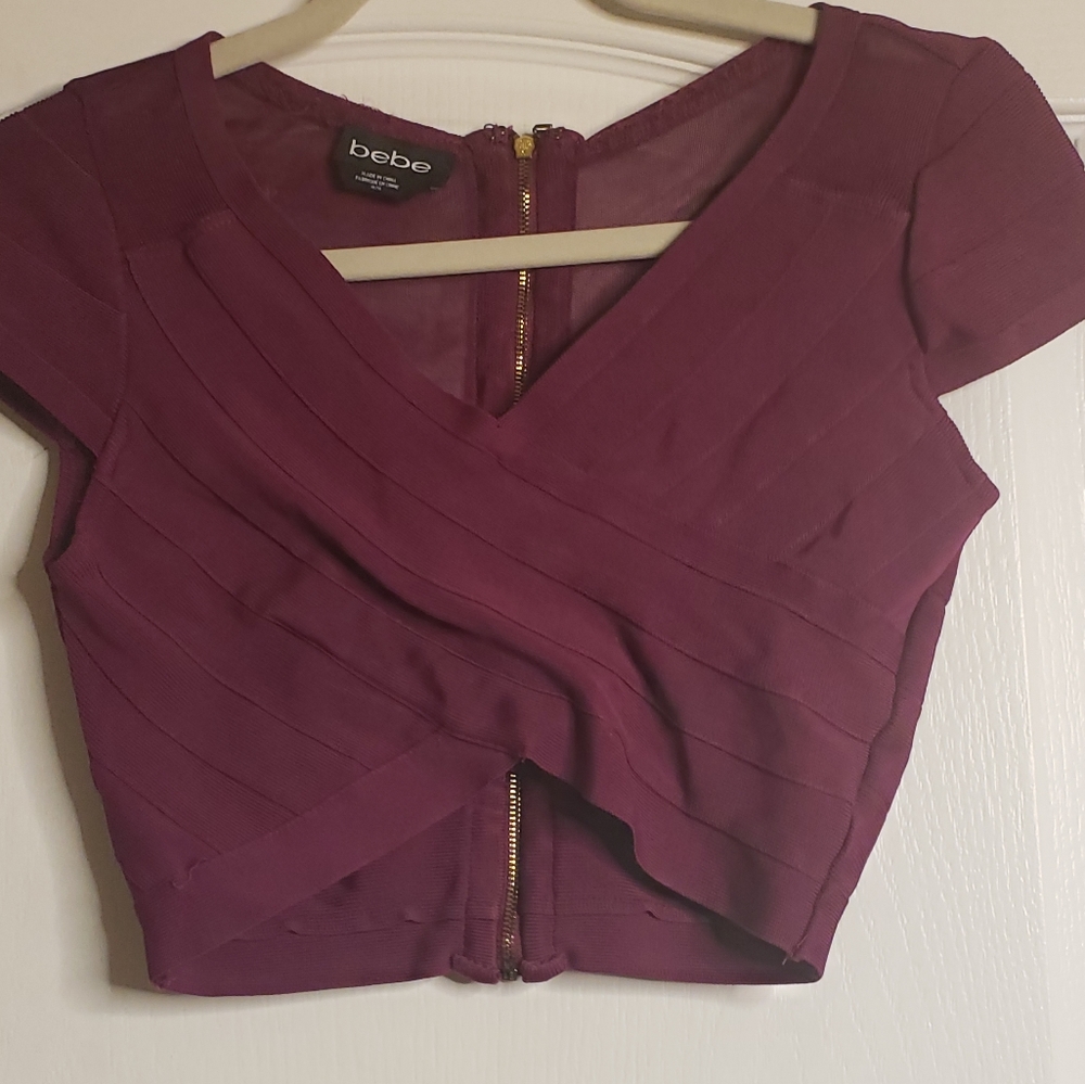 BEBE Bandage Crop Top Medium